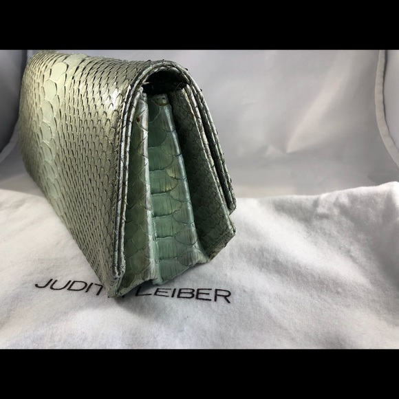 Judith Leiber Luiza Python Mother of Pearl Clutch - Picture 4 of 8